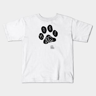 paw print (more dogs, less people) Kids T-Shirt